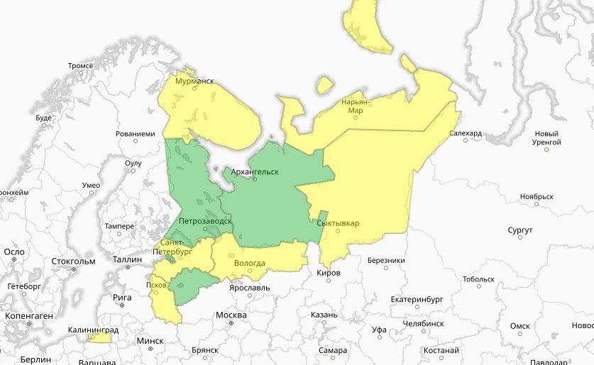 Скриншот: сайт Гидрометцентра