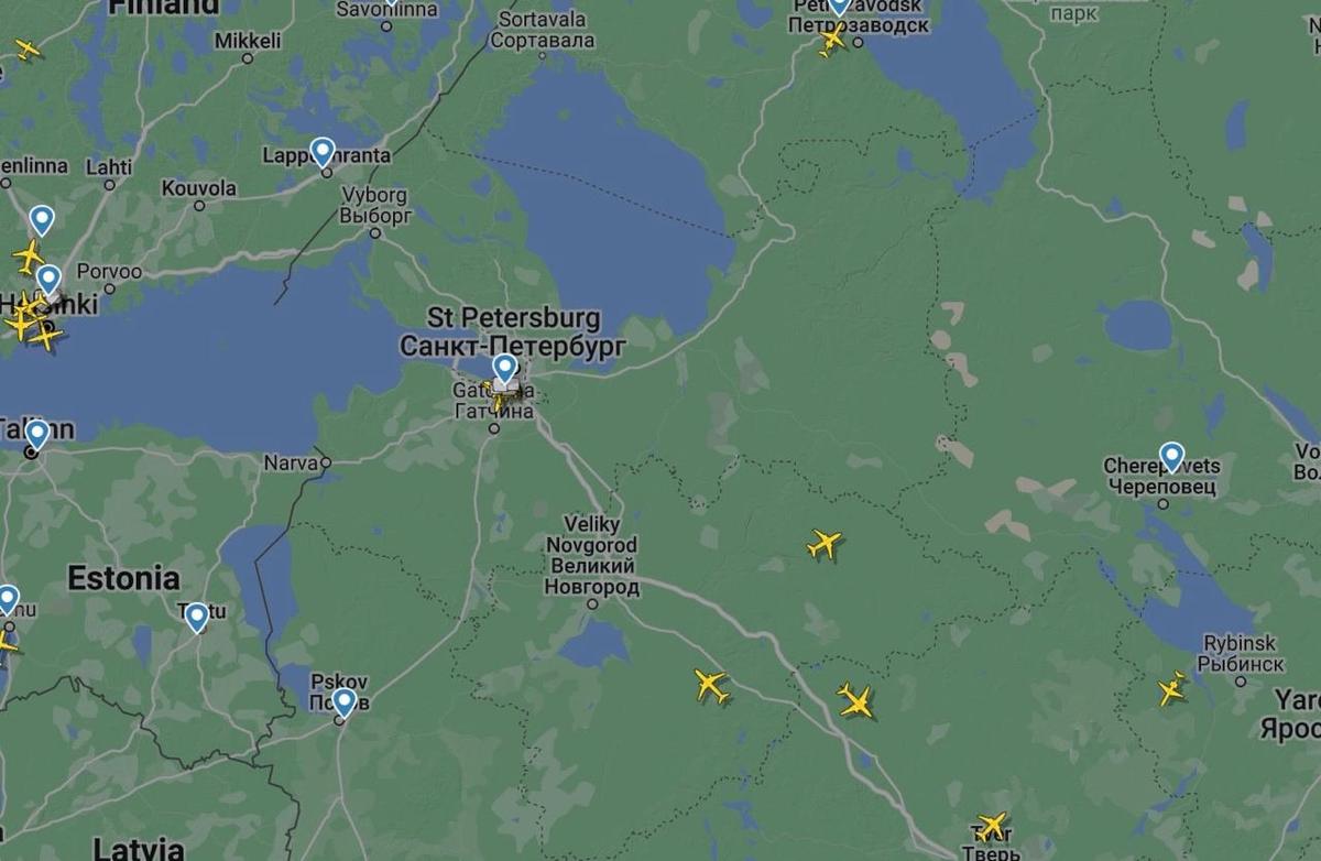 Скриншот: Flightradar