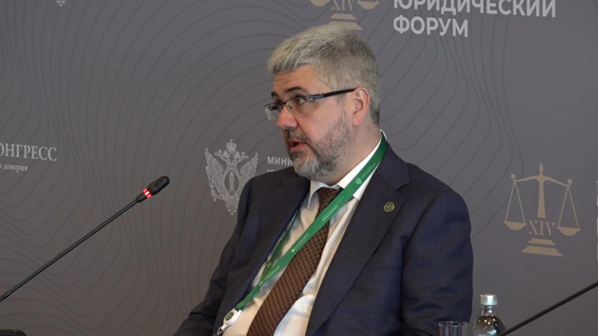 Скриншот: трансляция XIV петербургского международного юридического форума