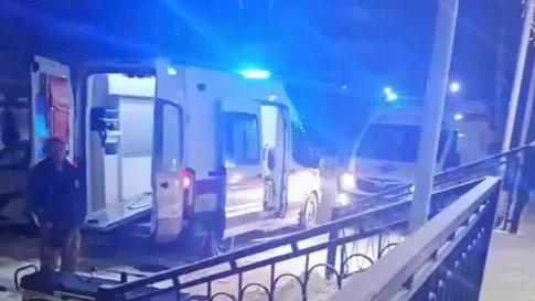 Скриншот видео с места нападения: Ржевка — Красногвардейский район СПб