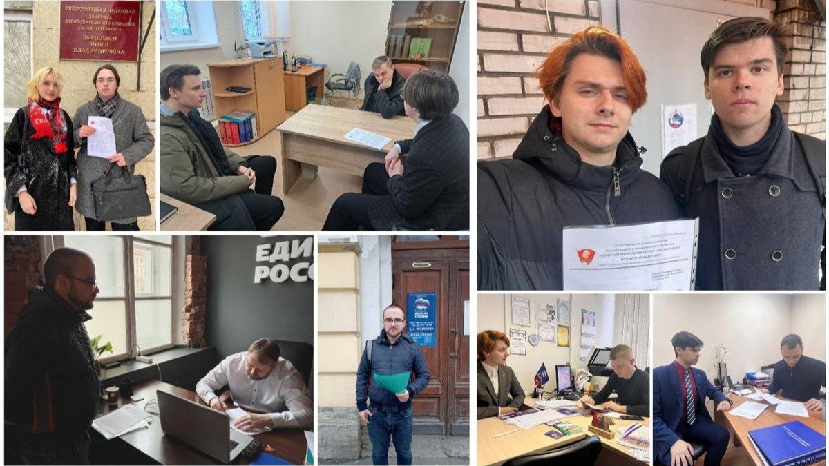 Комсомольцы передали депутатам ЗакСа обращения по отмене «антиковидных» ограничений