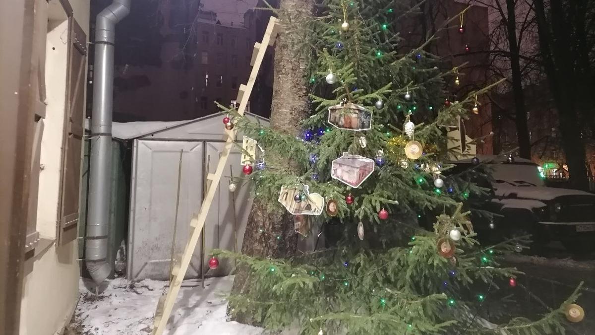 «Несредовая» градозащитная ёлка появилась на Петроградской стороне