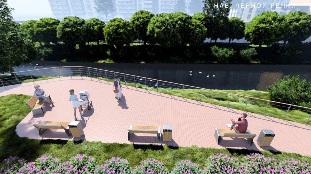 К западу от станции Новая Деревня благоустроят побережье Чёрной Речки