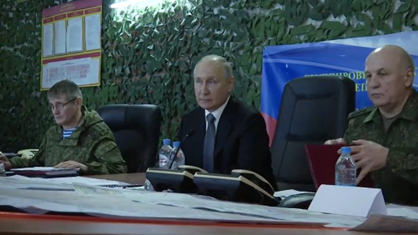 Путин посетил штабы российских войск в Донбассе — пресс-служба Кремля