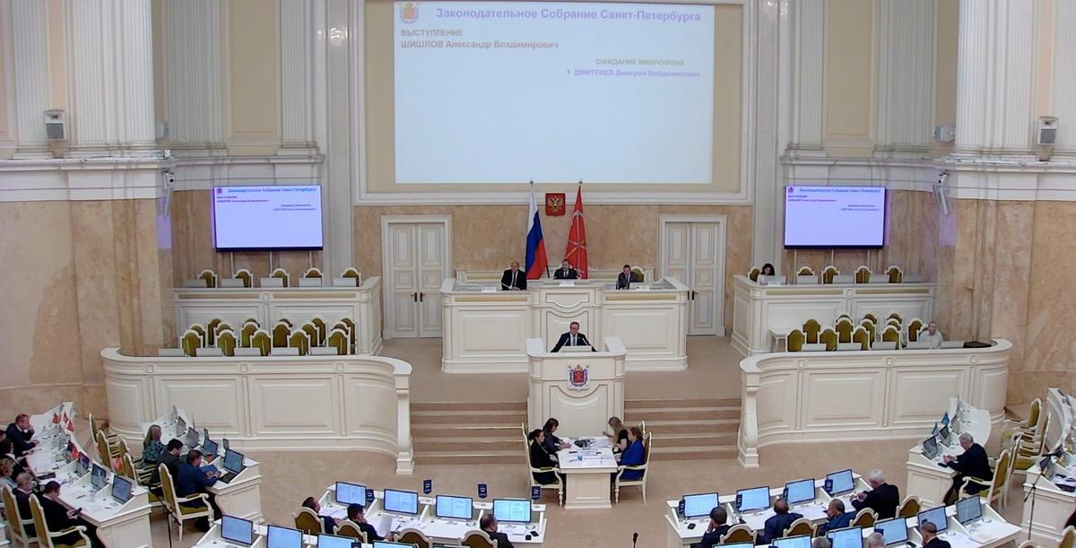 Скриншот: трансляция заседания Заксобрания