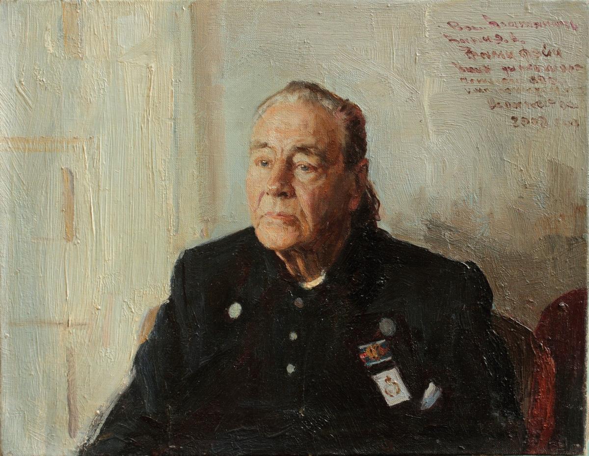 Василий Братанюк, «Портрет барона Э.А. Фальц-Фейна в чёрном сюртуке». 2002 год