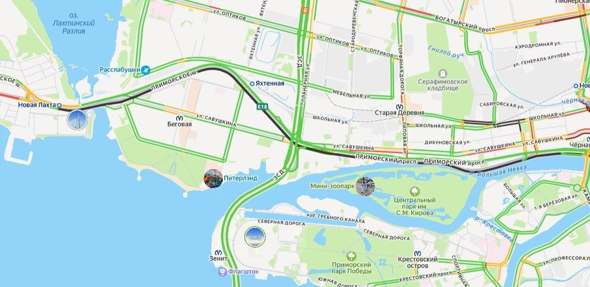 Схема: «Яндекс.Пробки»