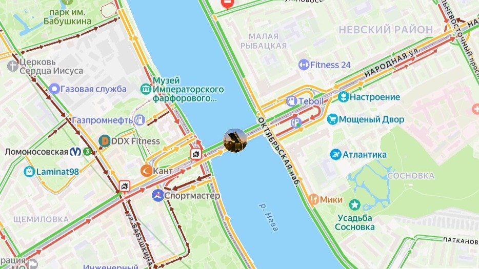 Скриншот «Яндекс. Пробки»