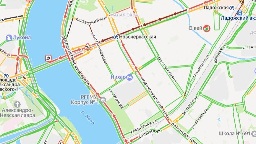 Скриншот «Яндекс. Пробки»