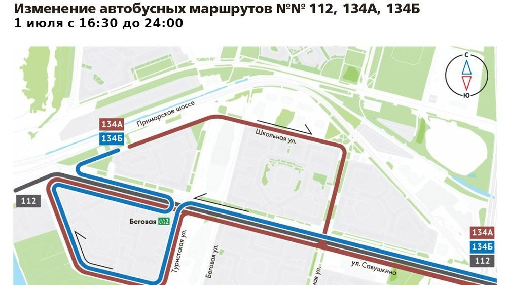 Маршруты четырёх автобусов в Приморском районе изменят 1 июля