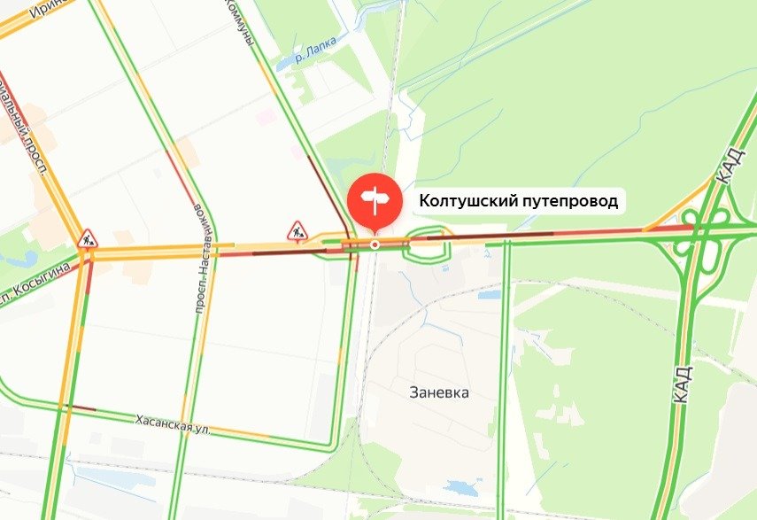 Карта: «Яндекс. Пробки»