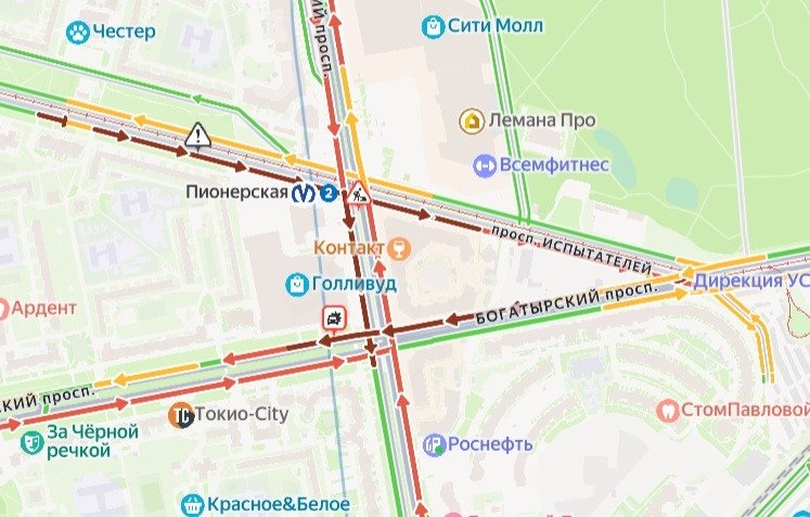 Скриншот: «Яндекс. Пробки»