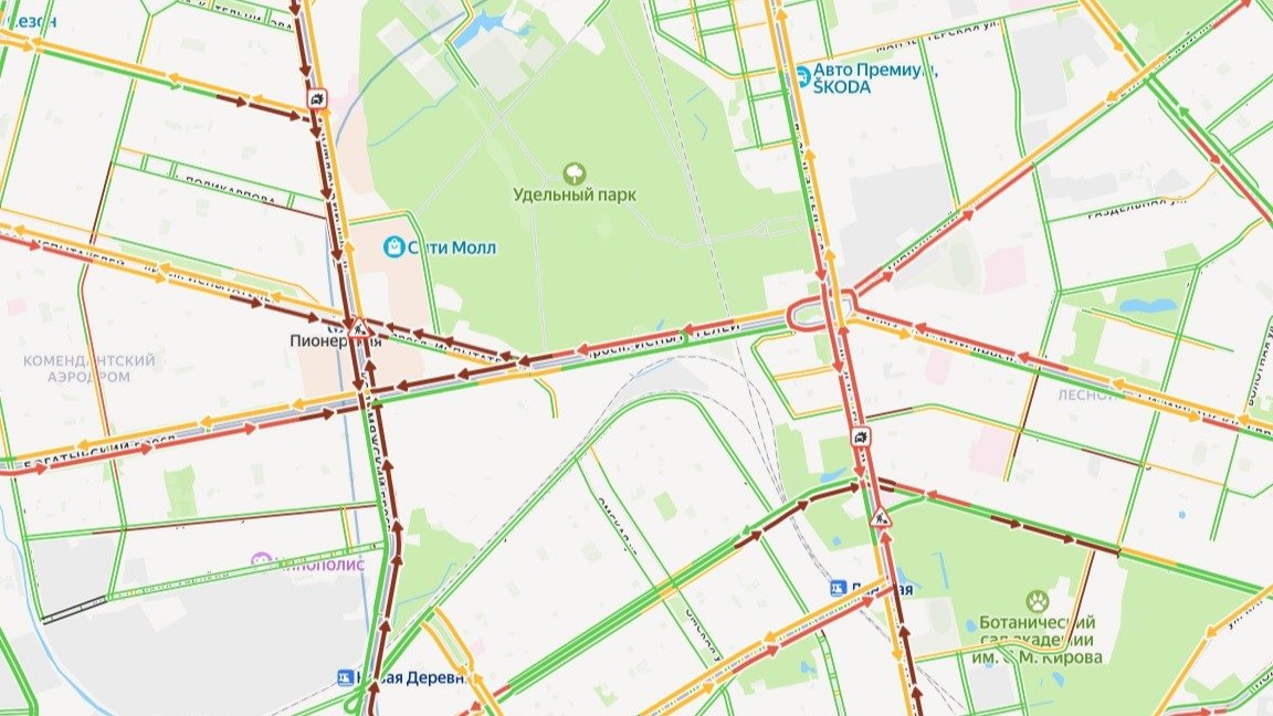 Схема: «Яндекс.Пробки»