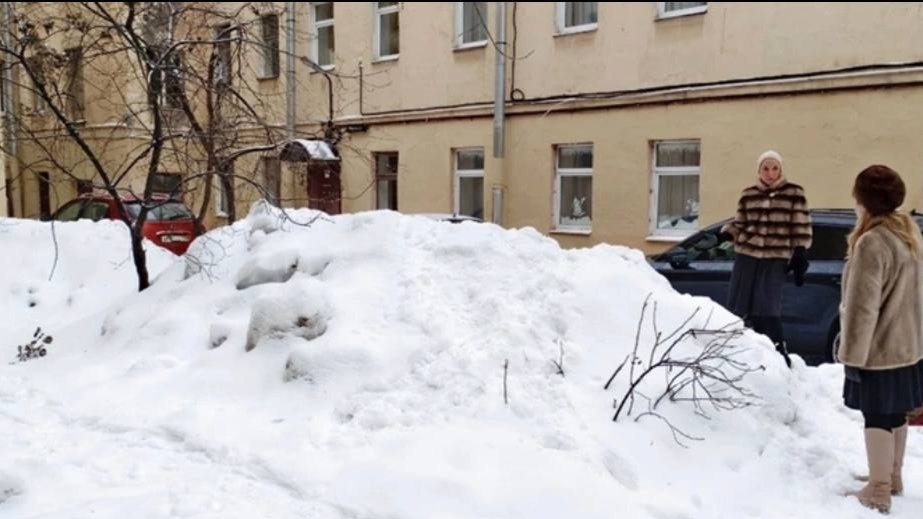 Коммунальщики пообещали восстановить «Сад памяти» на Большой Конюшенной, который завалили снегом