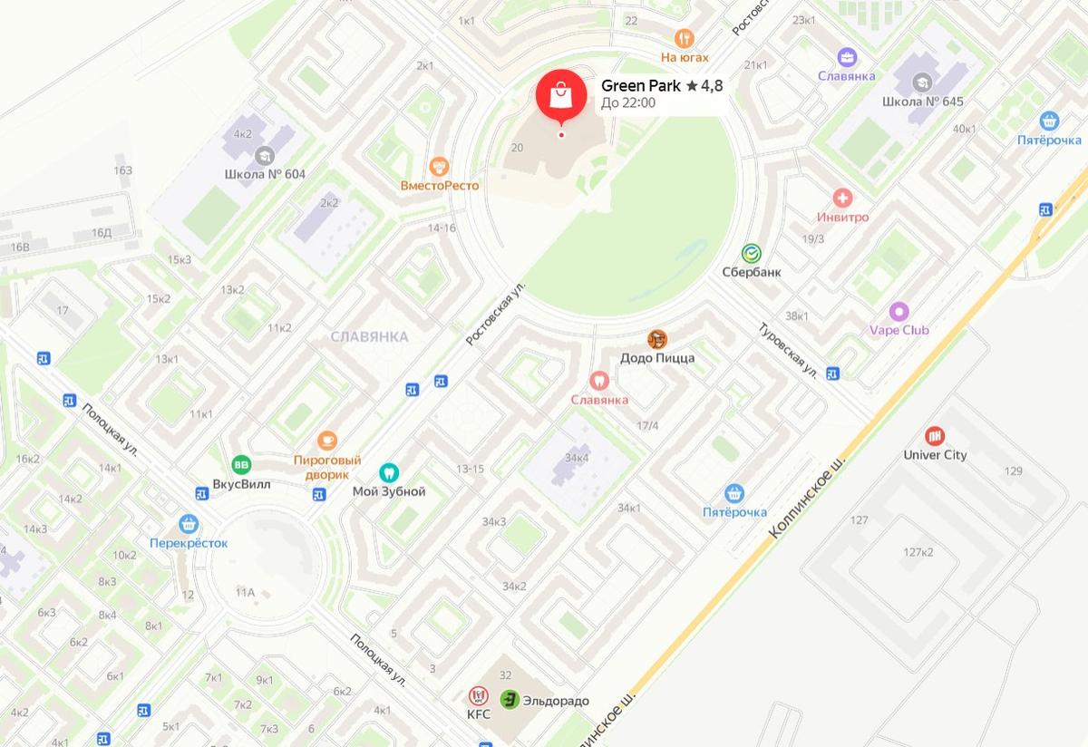 Место в Славянке, которое называют «большим кругом». Скриншот «Яндекс Карт»
