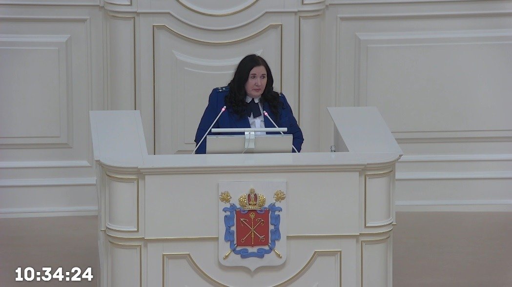 Скриншот трансляции заседания ЗакСа