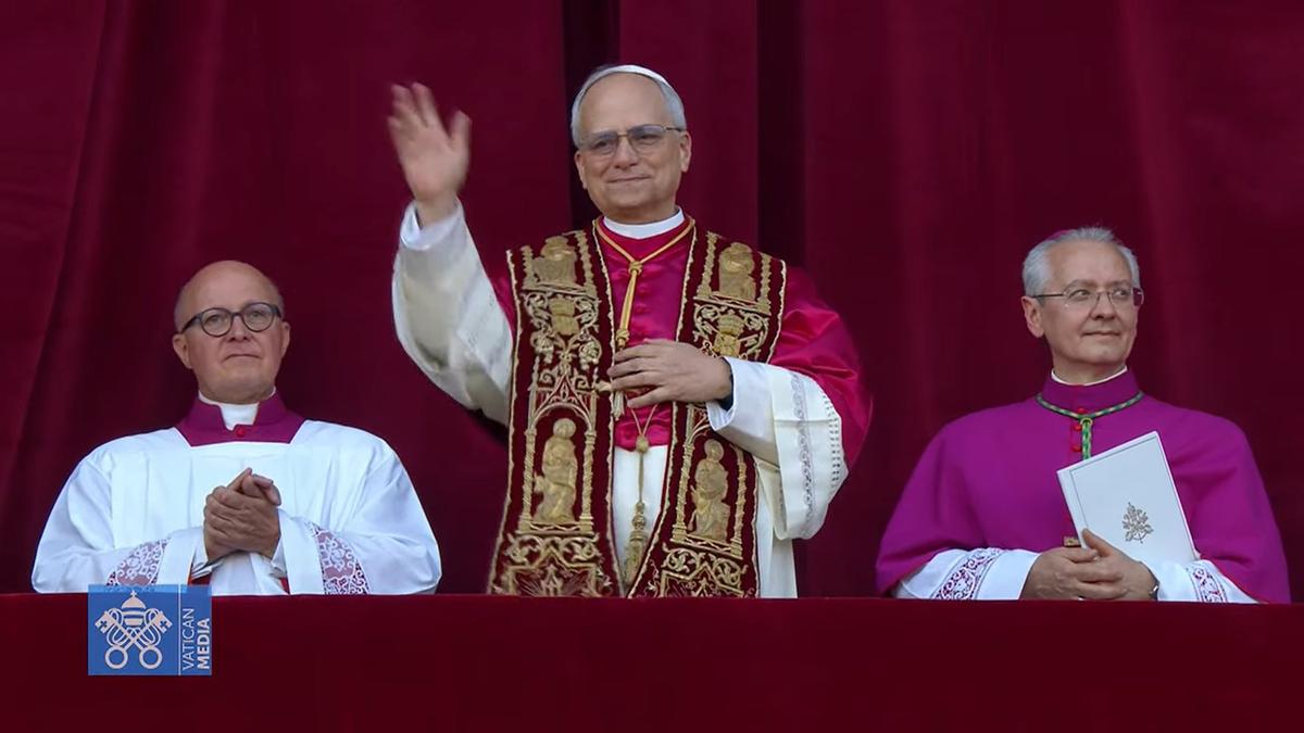 Папа Римский Лев XIV. Скриншот: трансляция Vatican News