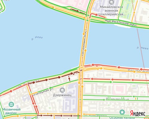 Схема: «Яндекс.Пробки»